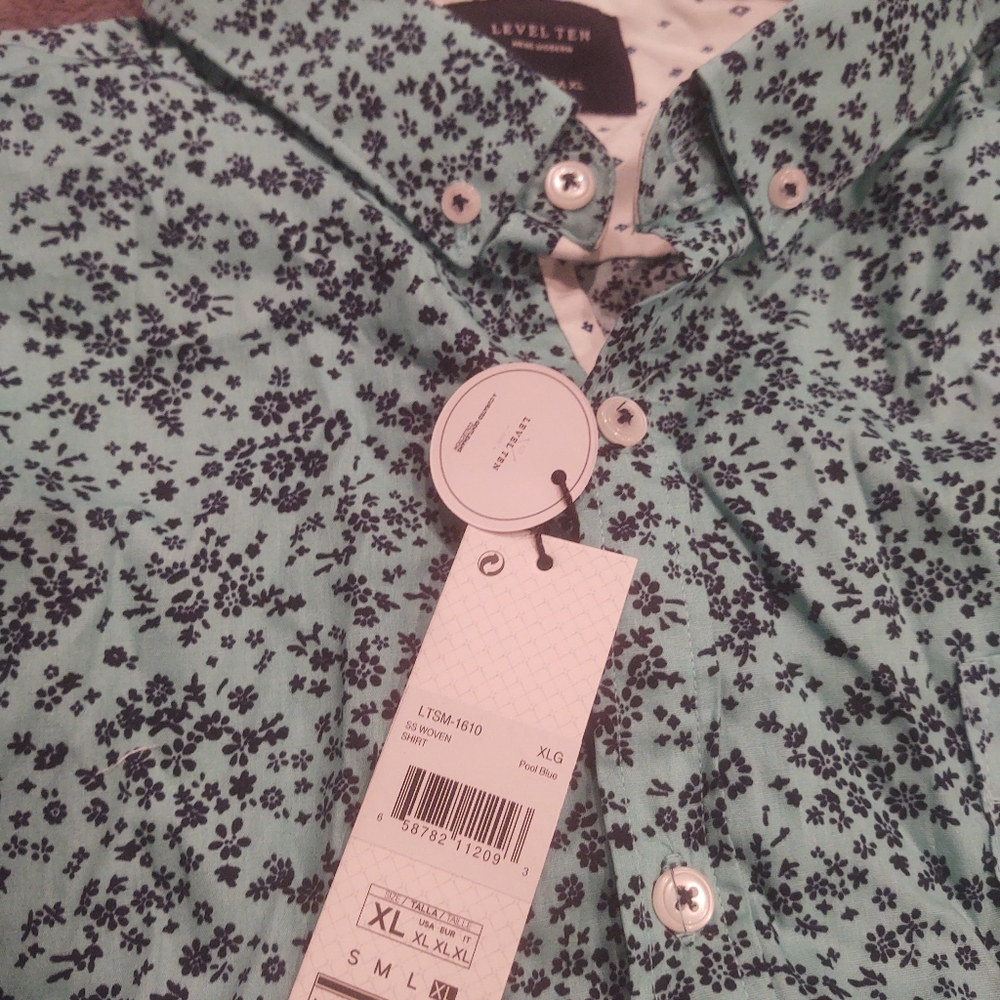 Mens pattern print button up, Level 10 - Picture 4 of 4